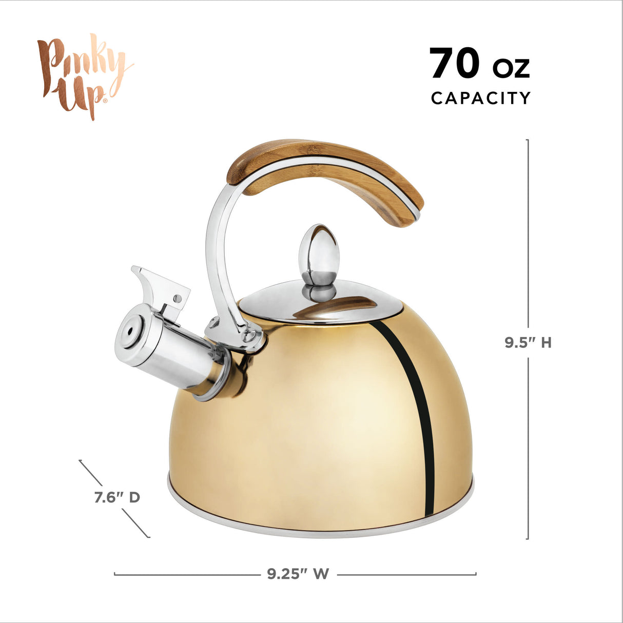 Presley Tea Kettle in Gold