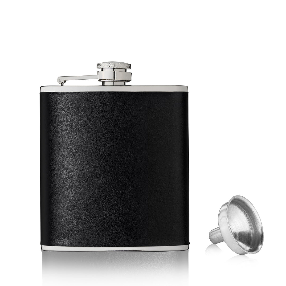 Monte Carlo 6 oz Stainless Steel Flask with Faux Leather