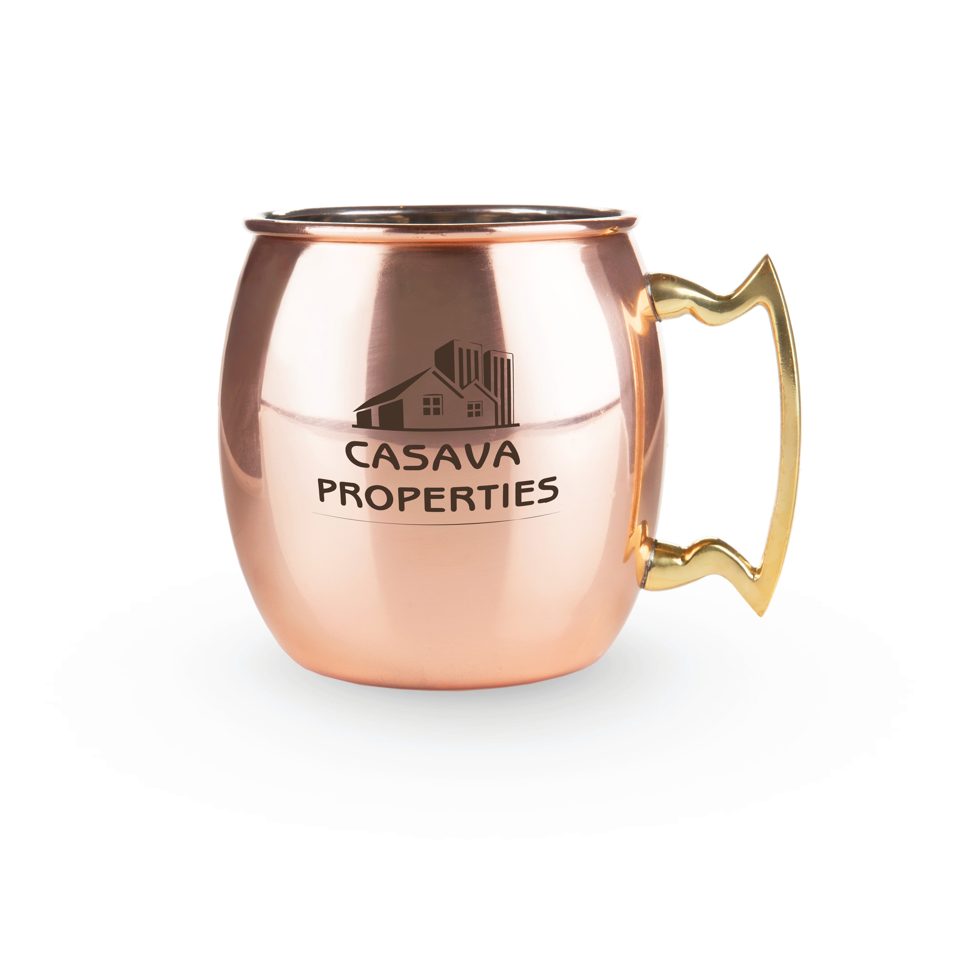 Moscow Mule 16 oz Copper Plated Mug with Zinc Alloy Handle, Set of 2 - Thumbnail 2