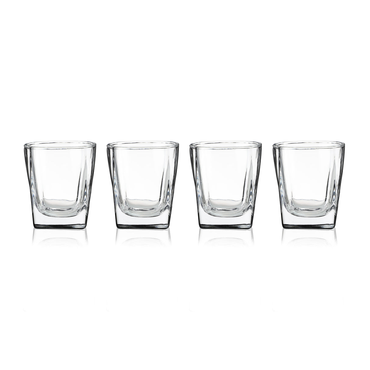 Square 1.5 oz Shot Glasses, Set of 4