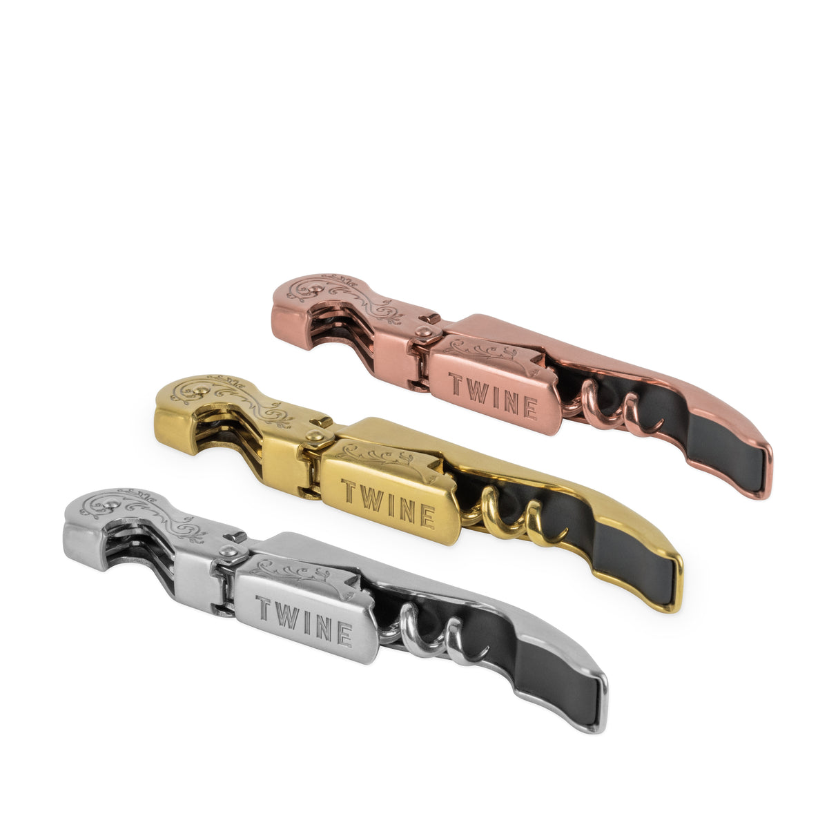 Satin Stamped Corkscrew in Assorted Colors, Bulk, CDU 12ct