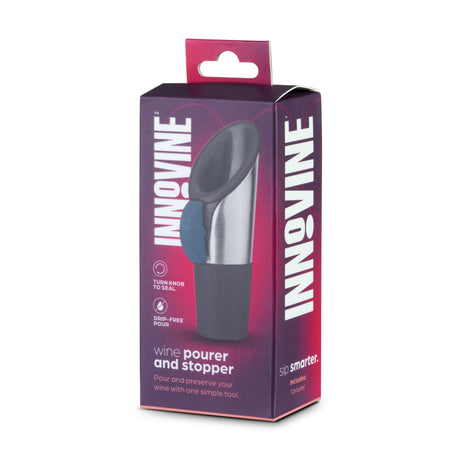 Wine Pourer and Stopper in Deep Teal