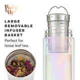 Blair Iridescent Glass Travel Infuser Mug