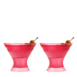 Martini FREEZE Cooling Cup in Punch Pink, Set of 2