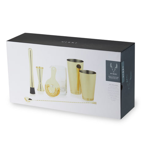 Belmont 7-Piece Barware Set in Gold