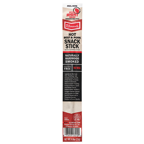 Klement's Hot Beef Sticks, 0.8 oz