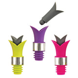 Lily Silicone Stopper & Pourer in Assorted Brights