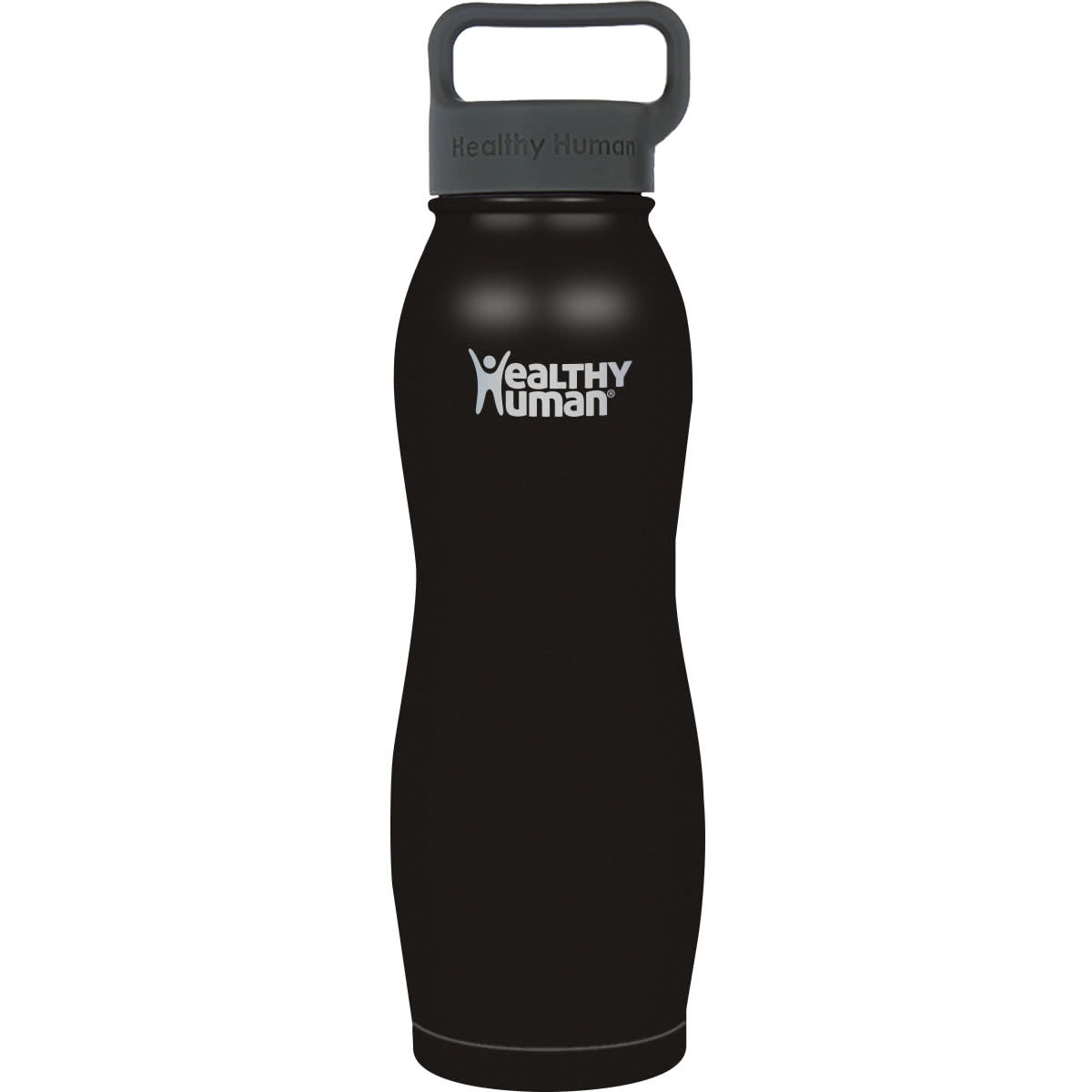 The Curve Water Bottle in Pure Black, 21 oz