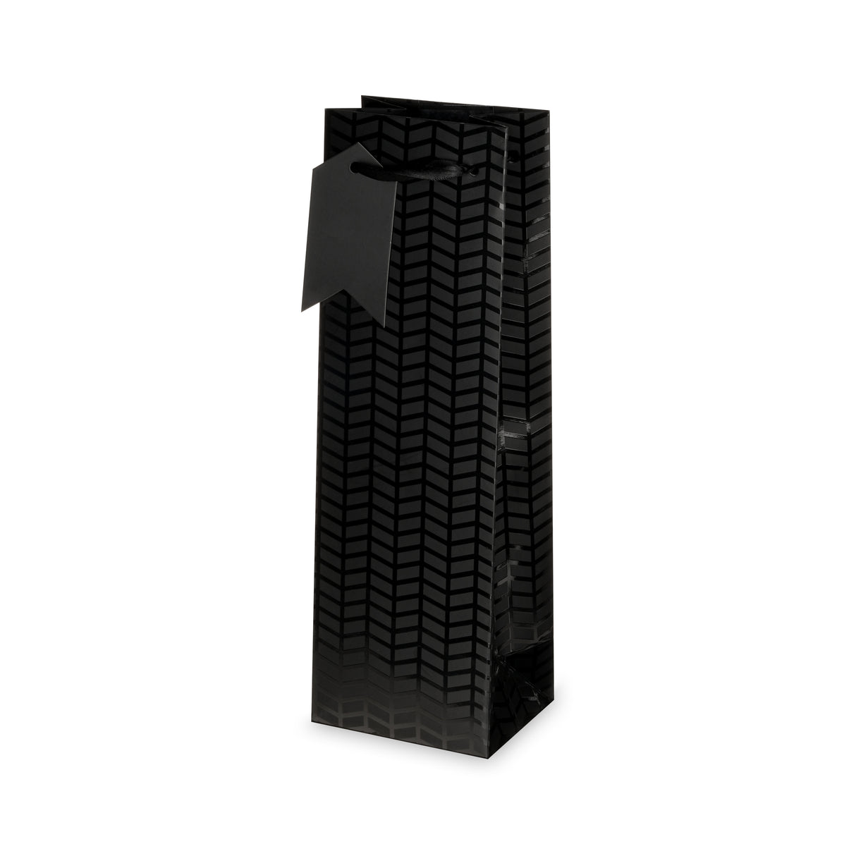 Matte Black Single-Bottle Wine Bag