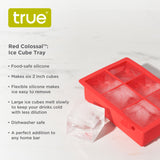 Colossal 2" Silicone Ice Cube Tray in Red