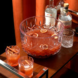 Admiral Crystal 9-Piece Punch Bowl & Tumbler Set