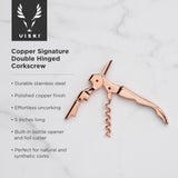 Summit Signature Double Hinged Corkscrew in Copper