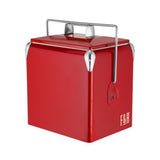 Vintage Metal Cooler in Red