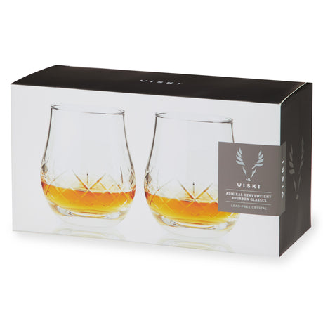 Admiral Crystal Heavyweight Bourbon Glasses, Set of 2