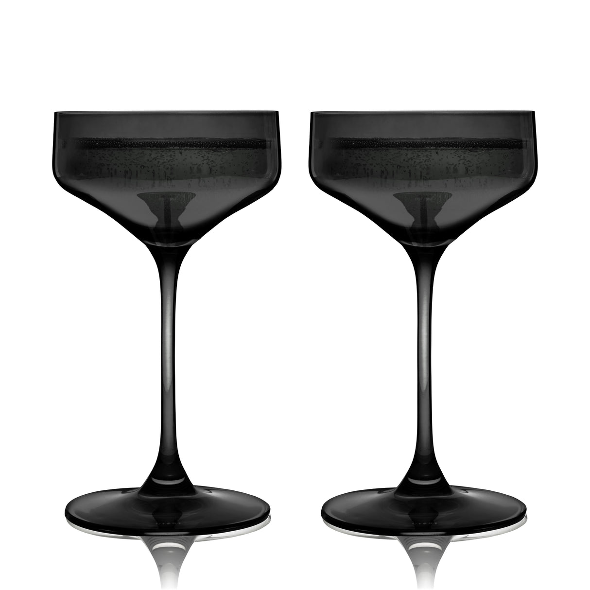 Reserve Nouveau Crystal Coupes in Smoke, Set of 2