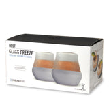 Glass FREEZE Tasting Cooling Cup in Gray, Set of 2