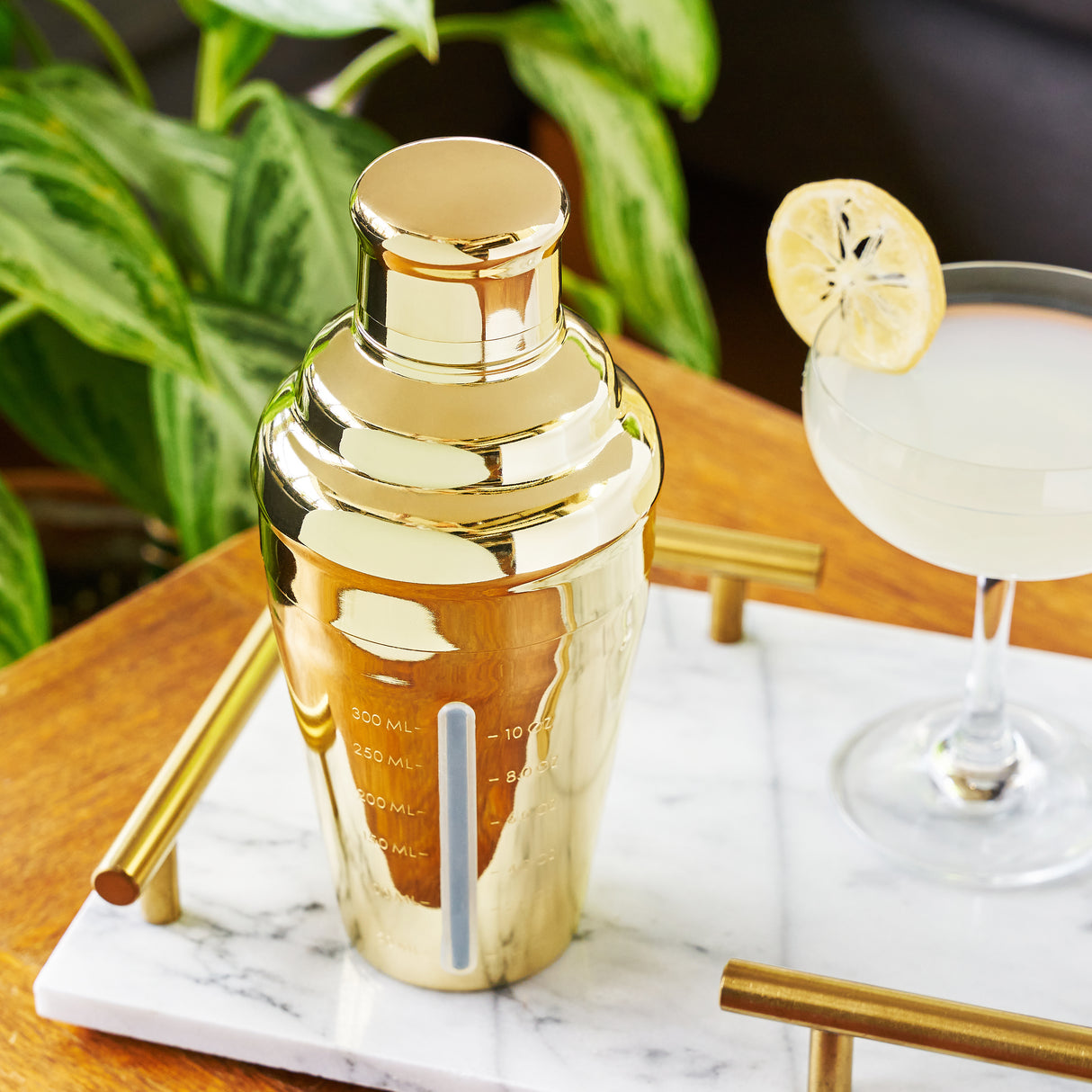 Belmont Measured Cocktail Shaker in Gold