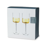 Laurel Crystal White Wine Glasses, Set of 2