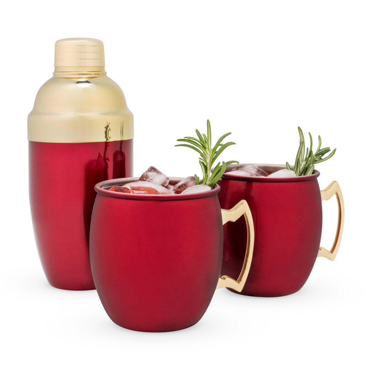 Moscow Mule Mug & Shaker Gift Set in Red