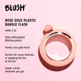 Bangle 3 oz Plastic Flask in Rose Gold