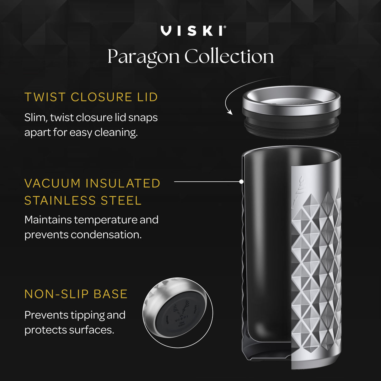 Paragon Stainless Steel Highball Tumbler in Vintage Rose