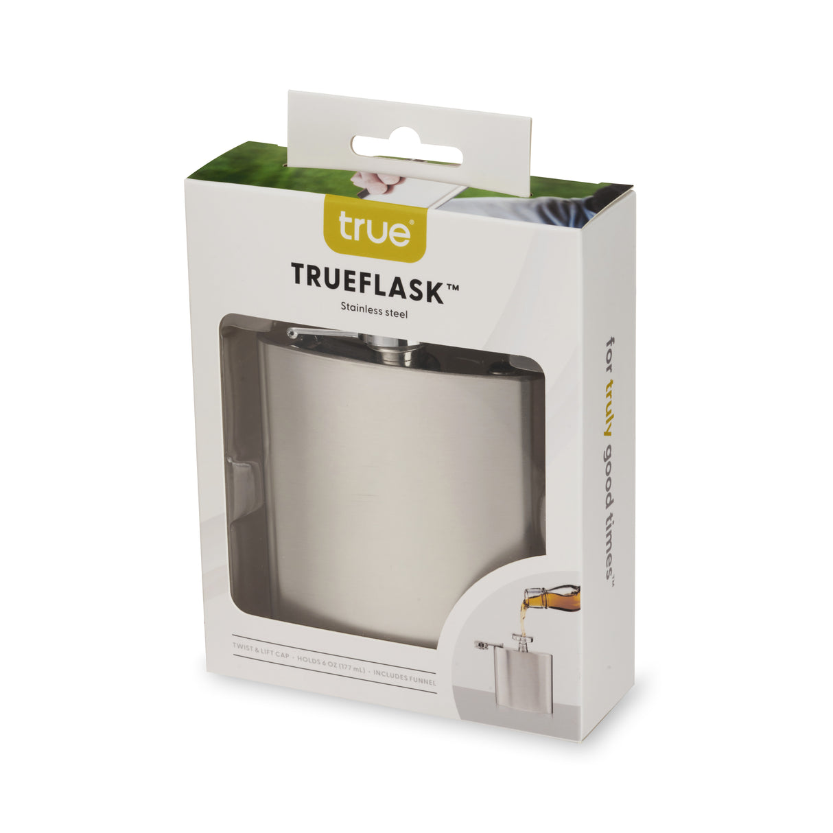 Trueflask 6 oz Stainless Steel Flask
