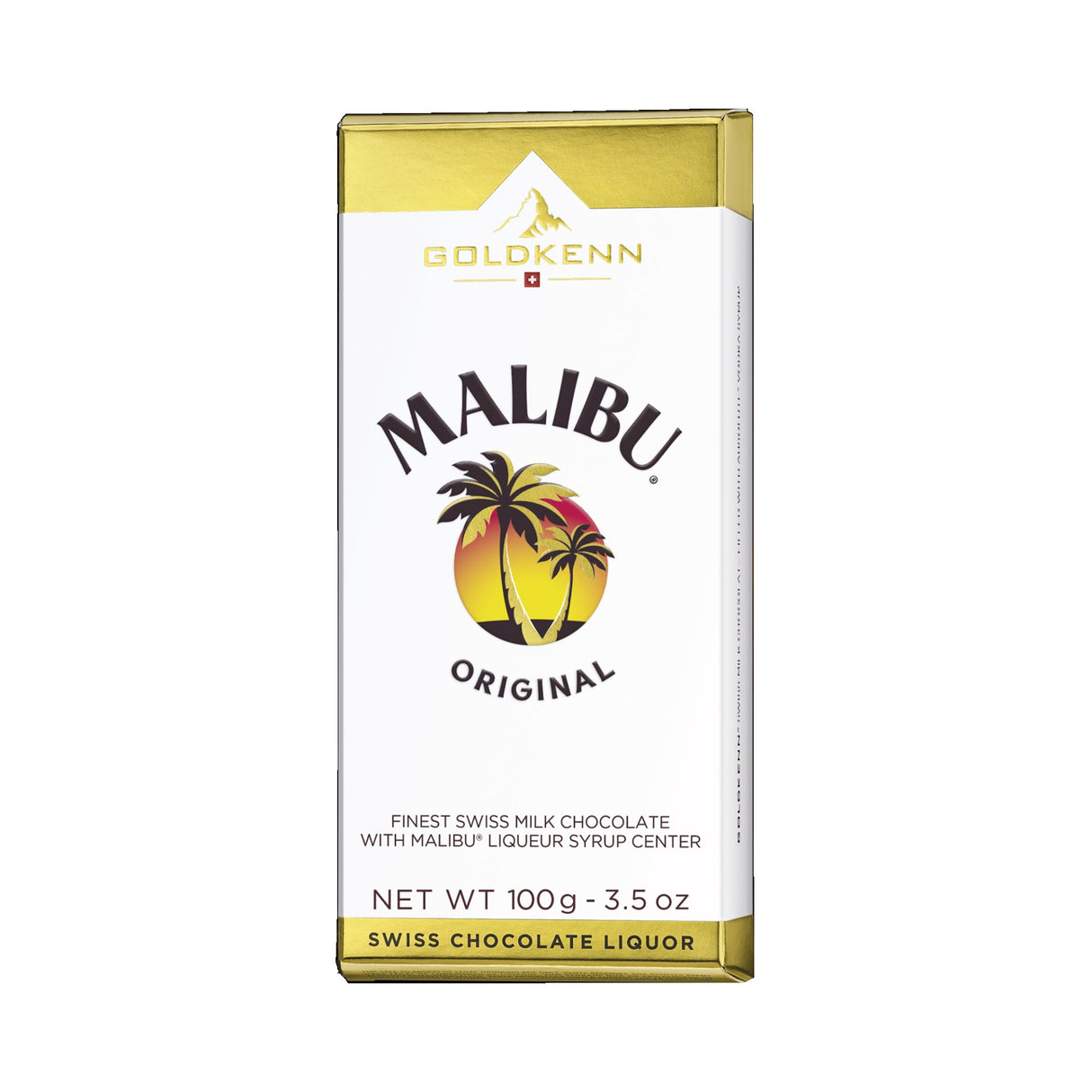 Malibu Liquor Goldkenn Chocolate Bar, 3.5 oz