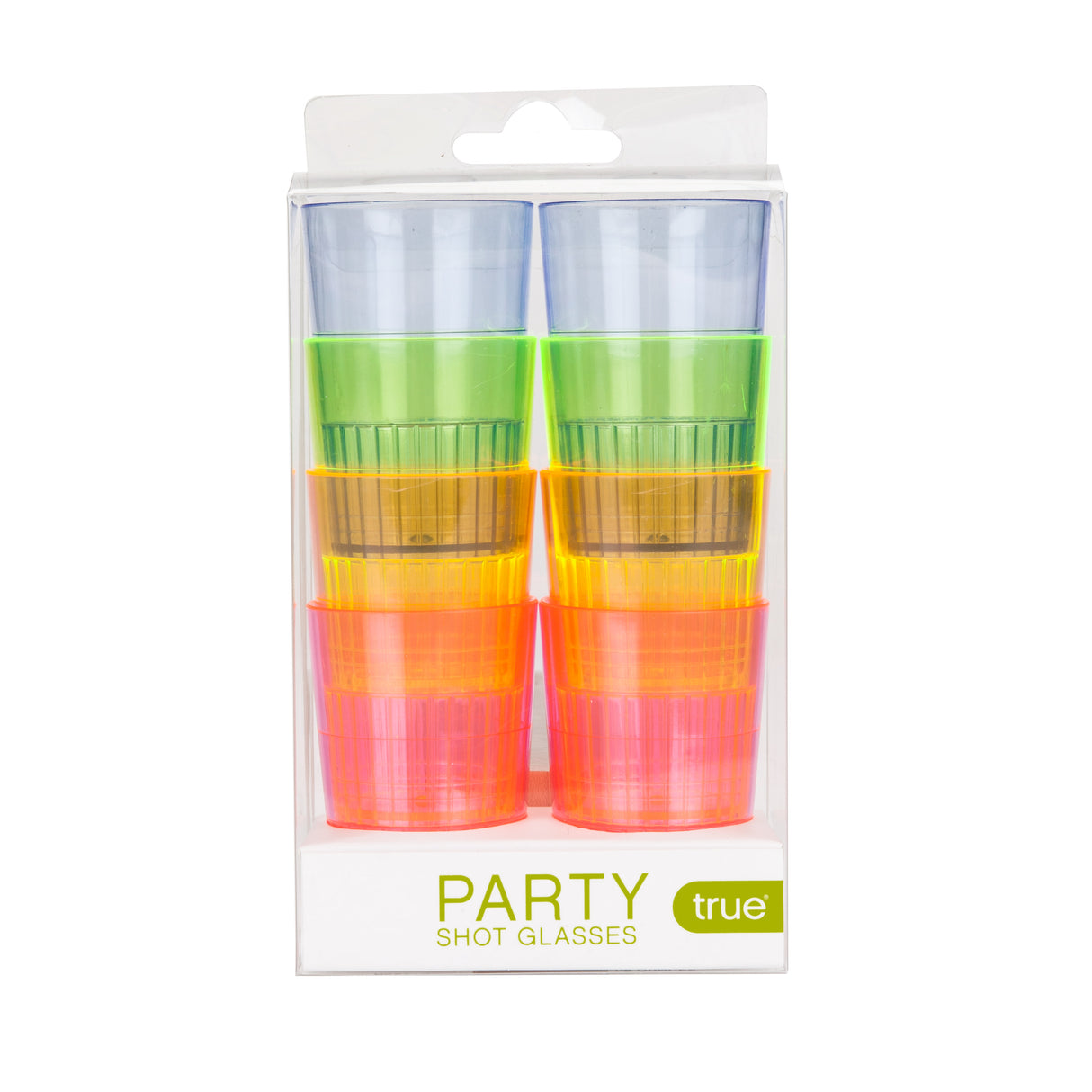 Party HotShots 1.5 oz Plastic Shot Glasses in Assorted Colors, 8ct