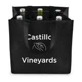 6-Bottle Non-Woven Tote in Black