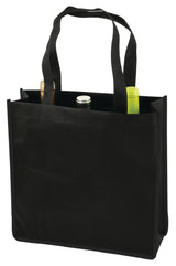 3-Bottle Non-Woven Tote in Black