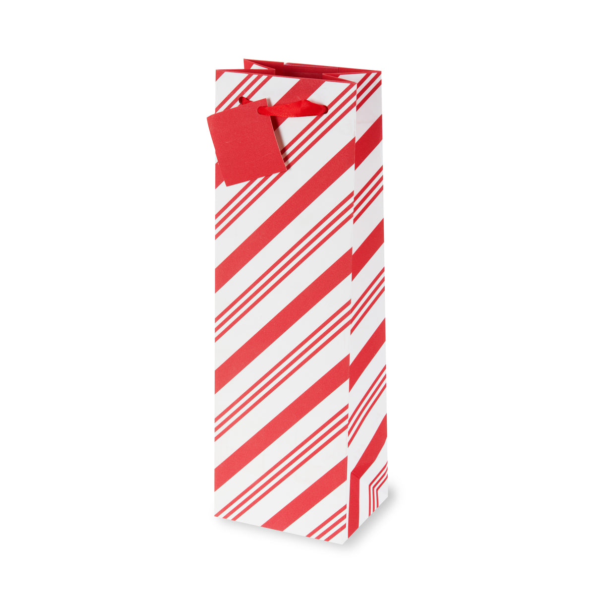 Red & White No-Mess Glitter Single Bottle Wine Bag