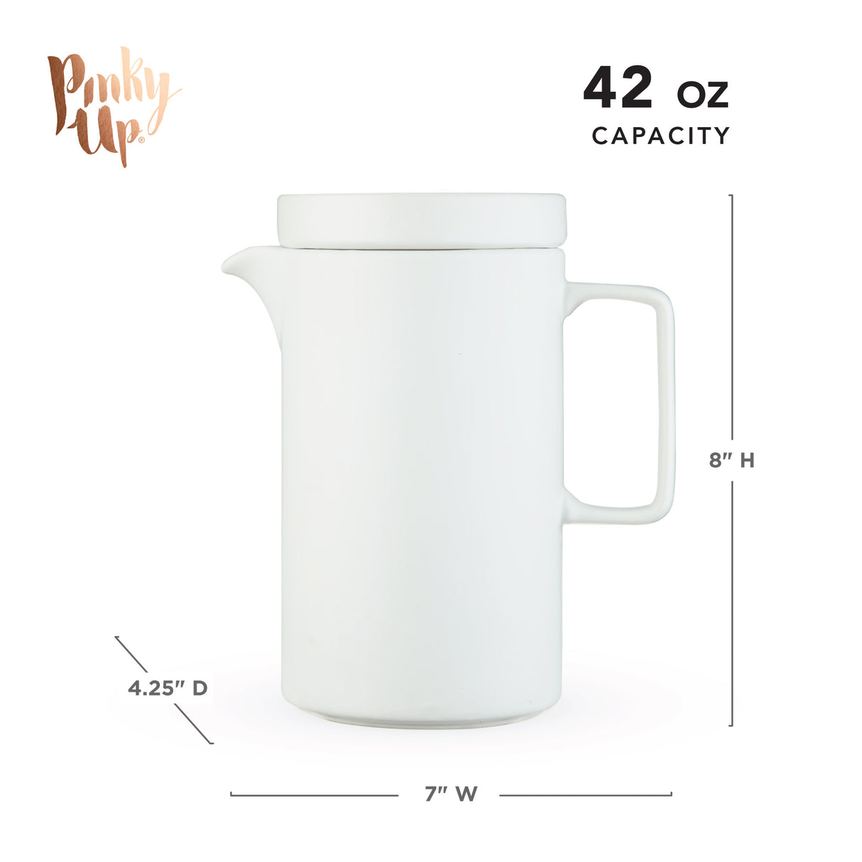 Jona Ceramic Teapot in Matte White