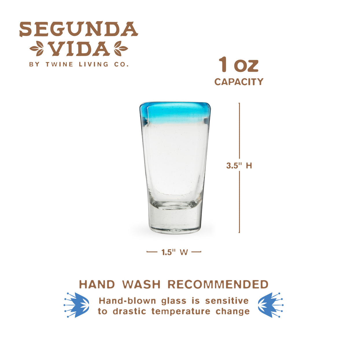 Segunda Vida Primavera Recycled Shot Glasses, Set of 4