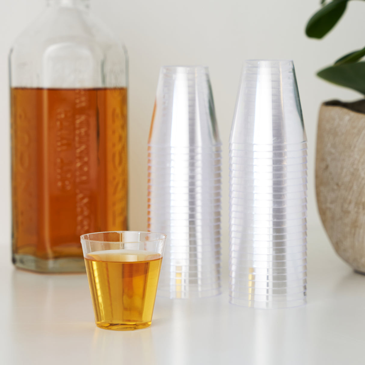 Party 2 oz Plastic Shot Glasses in Clear, 50ct