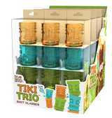 TrueZoo Tiki Trio Shot Glasses in Assorted Colors, Set of 3