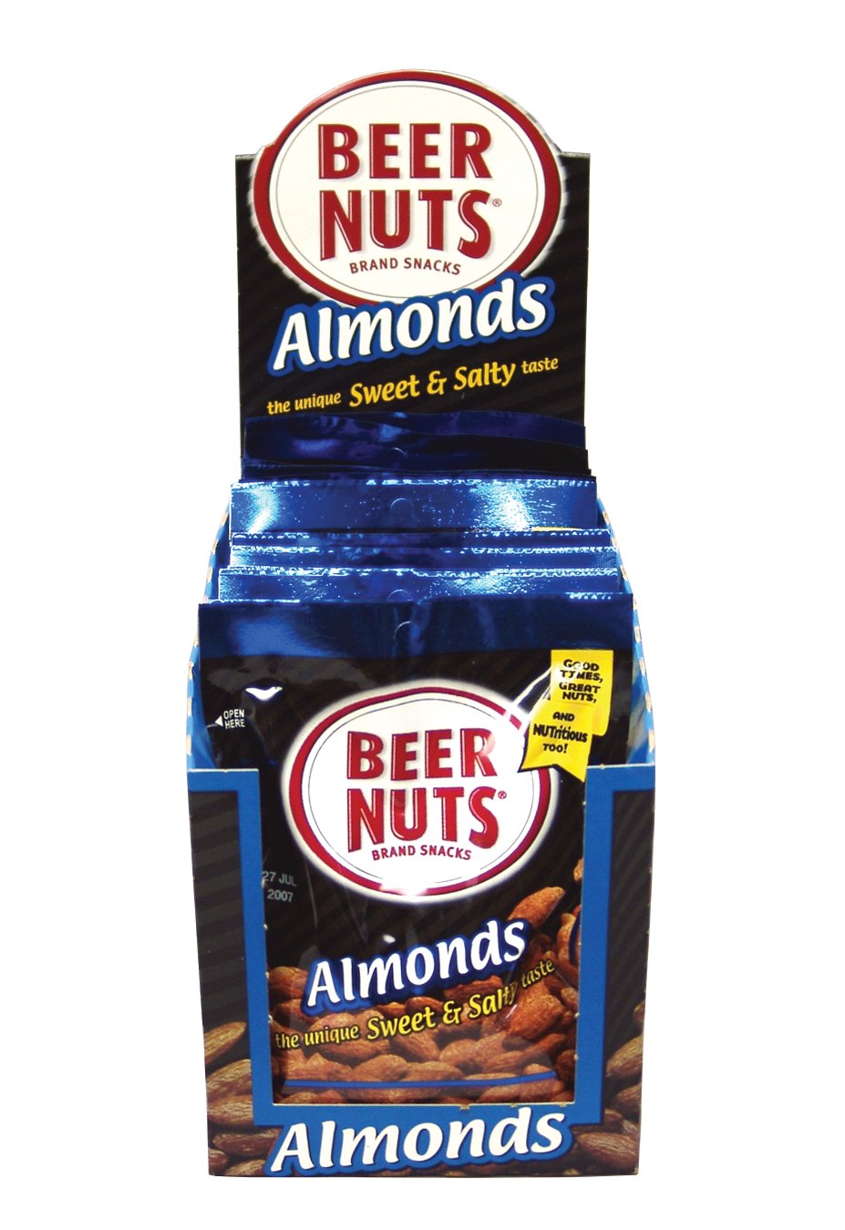 Beer Nuts Almonds, CDU 12ct