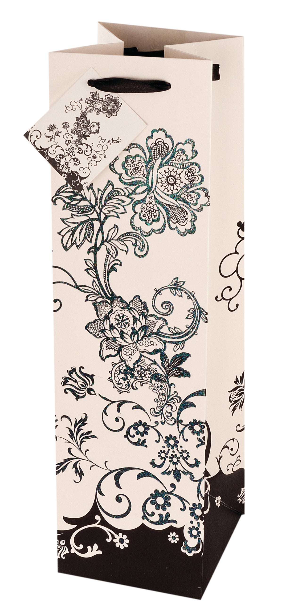 Floral Chic Single Bottle Wine Bag