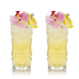 Pacific Crystal Tiki Glasses, Set of 2