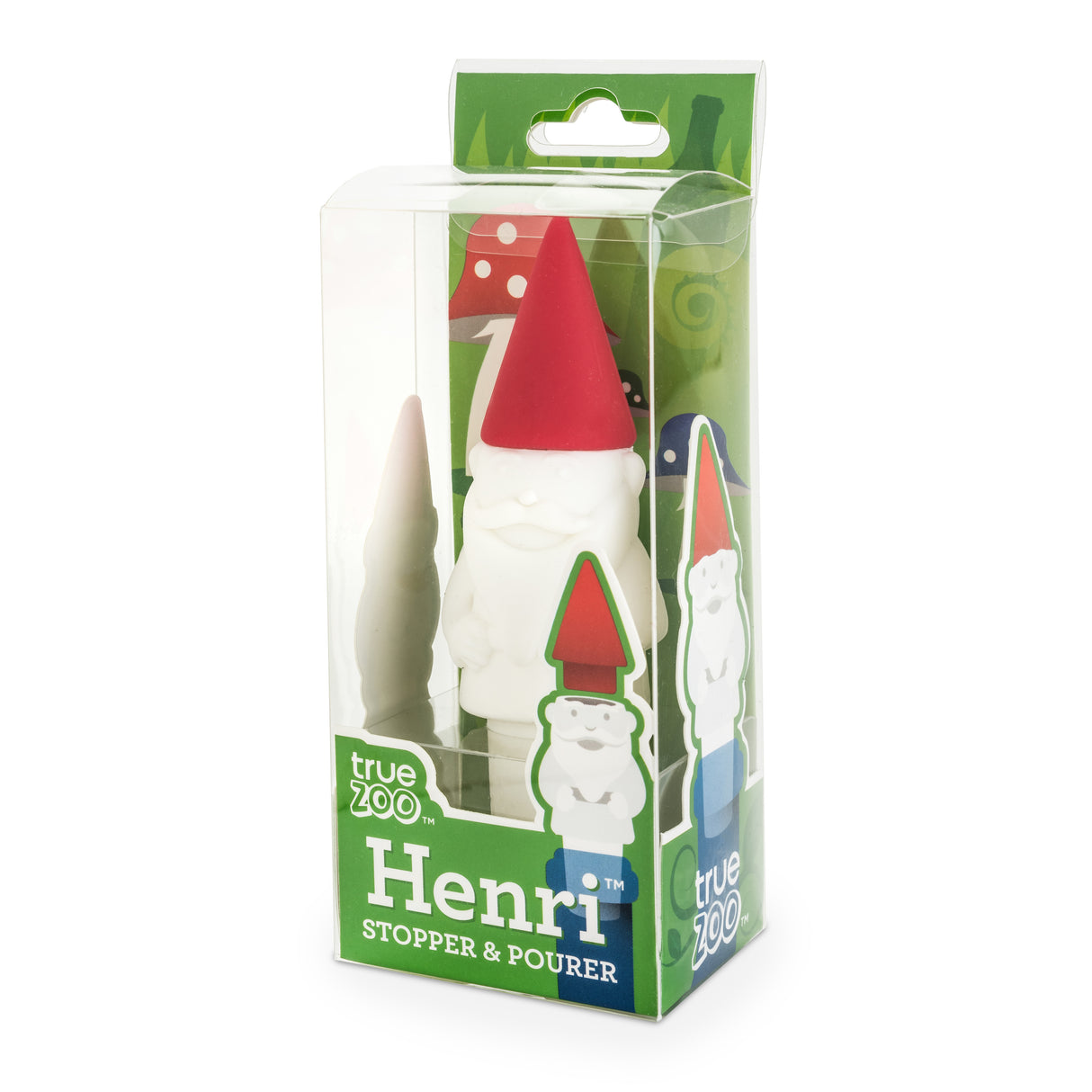 TrueZoo Henri Silicone Bottle Stopper & Pourer, CDU 12ct