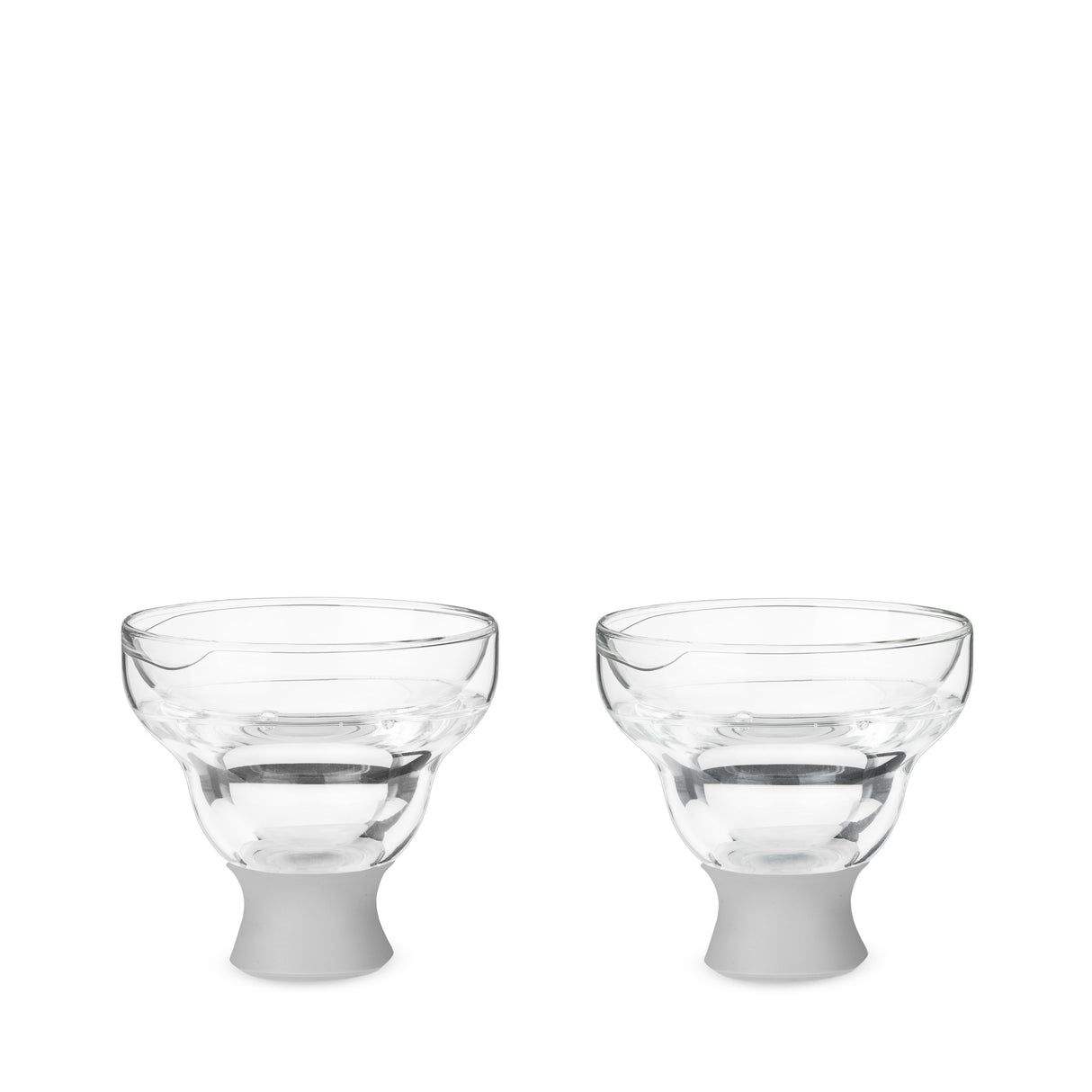 Glass FREEZE Margarita Cooling Cup in Gray, Set of 2