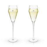 Raye Crystal Angled Prosecco Glasses, Set of 2