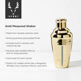 Belmont Measured Cocktail Shaker in Gold