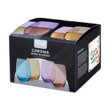 Chroma Colorful Stemless Wine Glasses, Set of 4