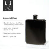 Warren 6 oz Flask in Gunmetal