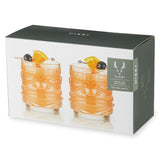 Pacific Crystal Tiki DOF Tumblers, Set of 2