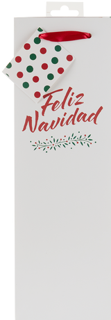 Feliz Navidad Single Bottle Wine Bag