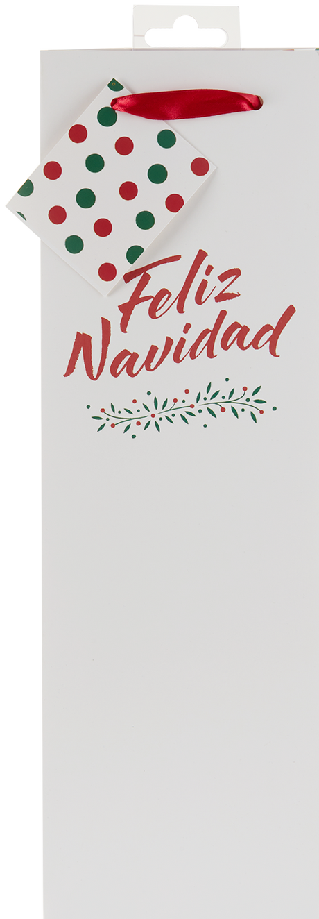 Feliz Navidad Single Bottle Wine Bag