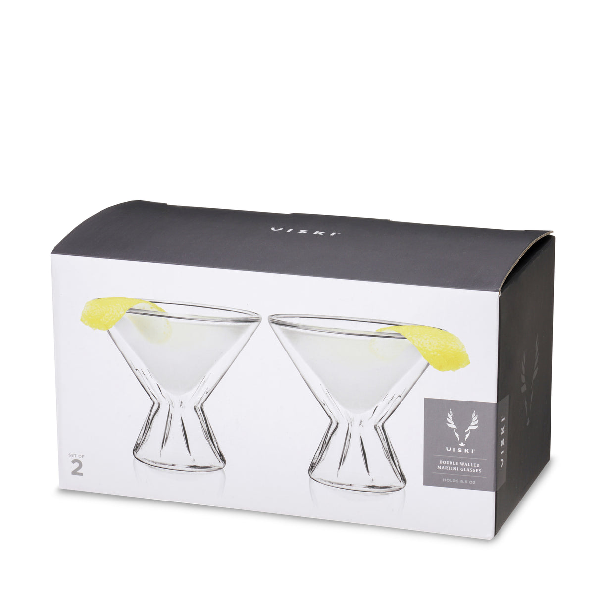 Double Walled Martini Glasses, Set of 2