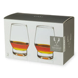 Raye Heavy Base Crystal Whiskey Glasses, Set of 2