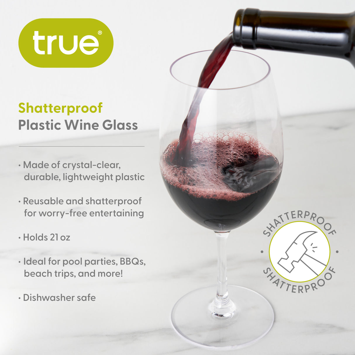 Shatterproof Plastic Wine Glass